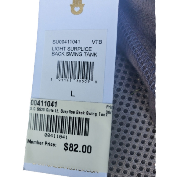 SPIRITUAL Gangster Light Surplice Back Swing Tank Womens Large - Picture 6 of 11